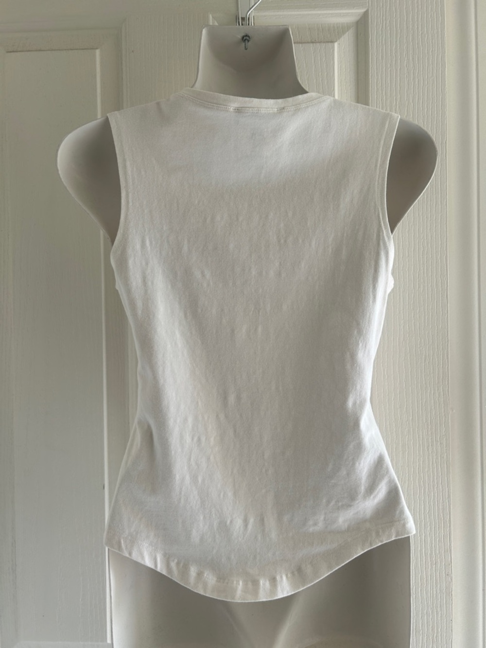 Dior White Sleeveless Tank. I Love Dior in rhinestones - Picture 3 of 4